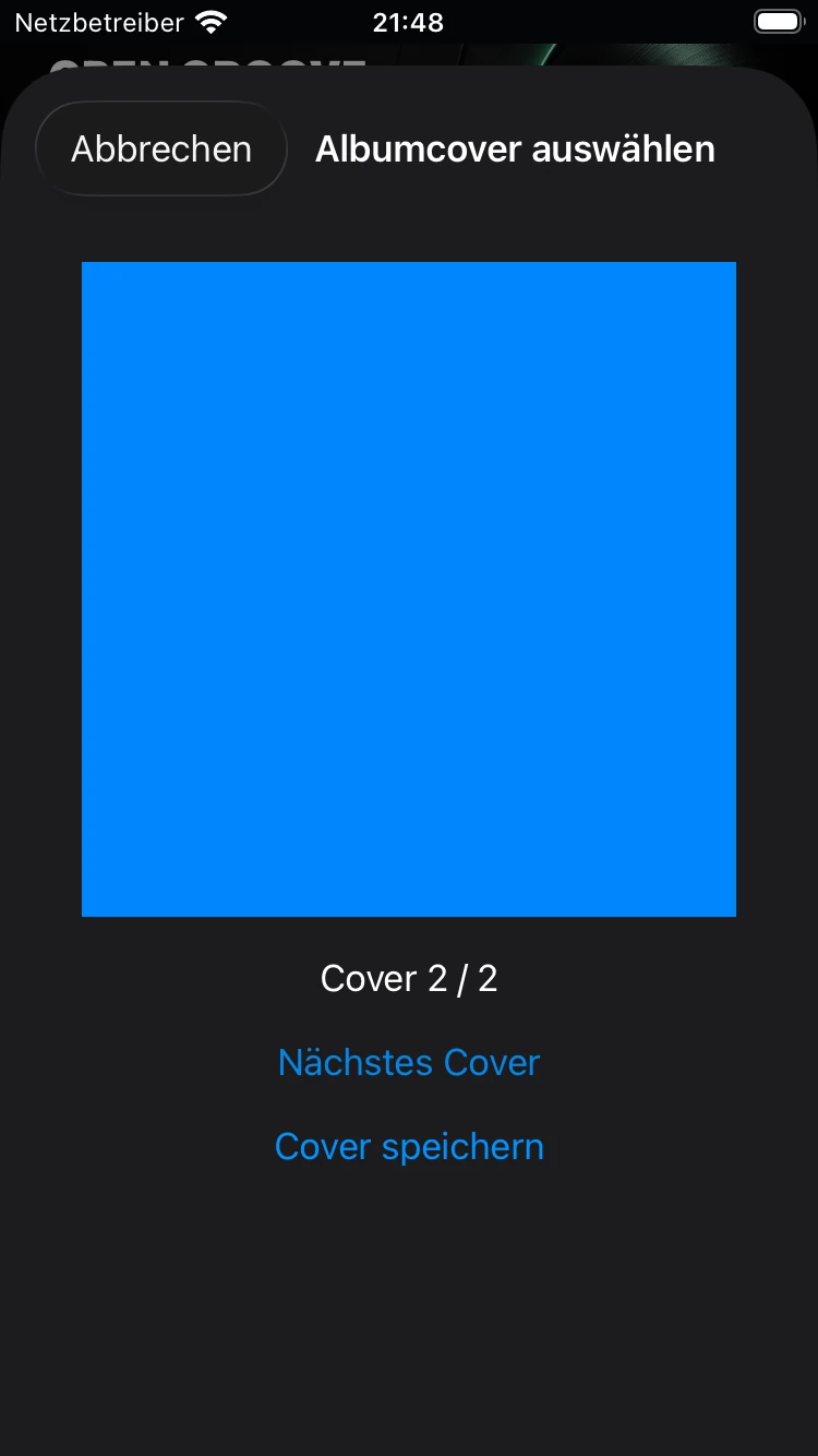 iPhone: Ein Albumcover auswählen.